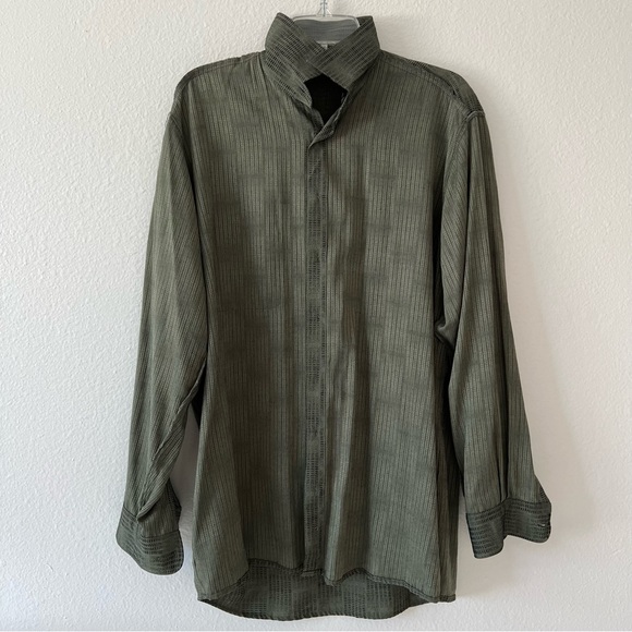 Georg Roth Green Button-Up Collared Top - Picture 4 of 7